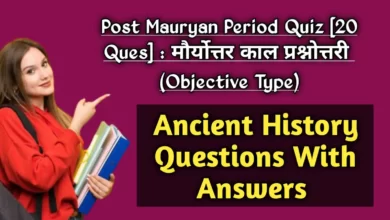 Post Mauryan Period Quiz